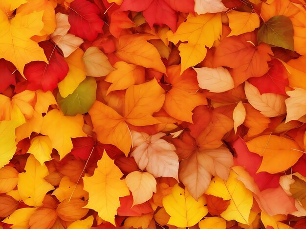 写真 秋の魔法を抱きしめ 活気のある葉が美しい秋のディスプレイに 完璧な季節の背景が鮮やかに