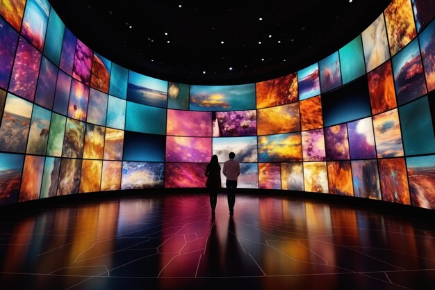 Photo embrace the future of visual entertainment unveiling the ultimate wall of video screens for an immersive multimedia experience like never before