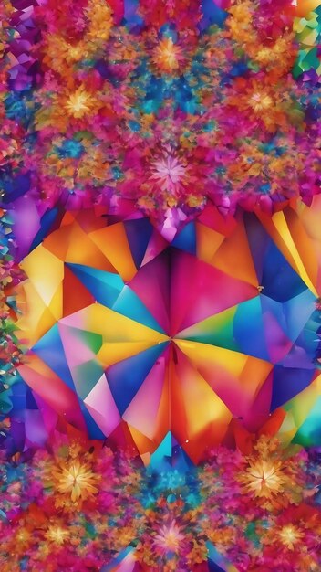 Embrace the joy dive into a cheerful kaleidoscope of colors and shapes in an abstract wonderland