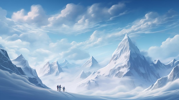 写真 雪 に 覆わ れ た 斜面 で アルプス の 冒険 の 刺激 を 受け入れ て ください