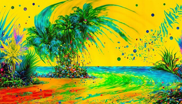 Embrace the vibrant oasis delve into the mesmerizing world of an artsy painting background