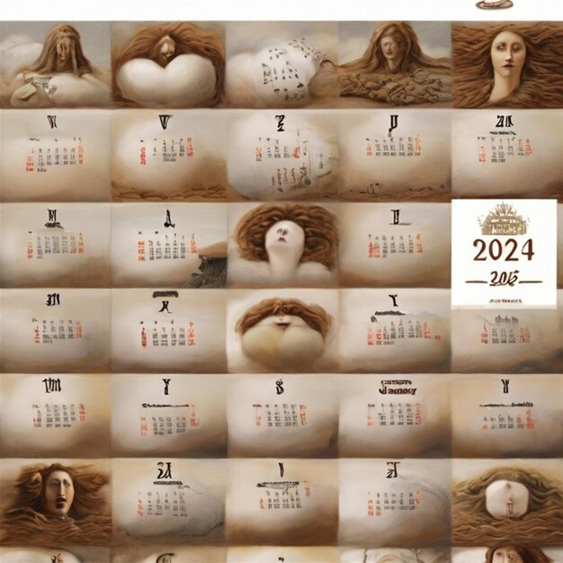 Abbraccia l'anno in arrivo calendario 2024 organizza il piano e cogli ogni giorno