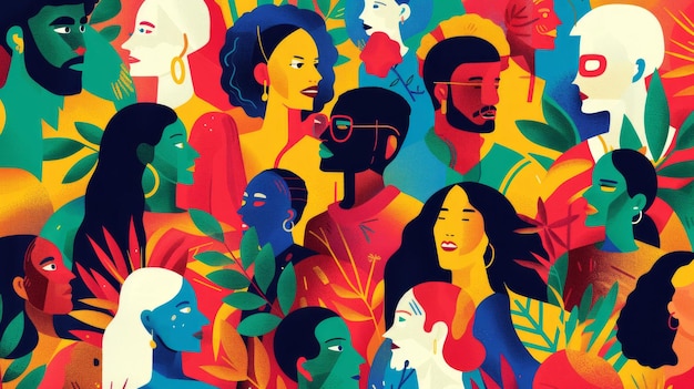 Embracing Diversity The Artistic Tapestry of Social Inclusion Illustration Generative AI