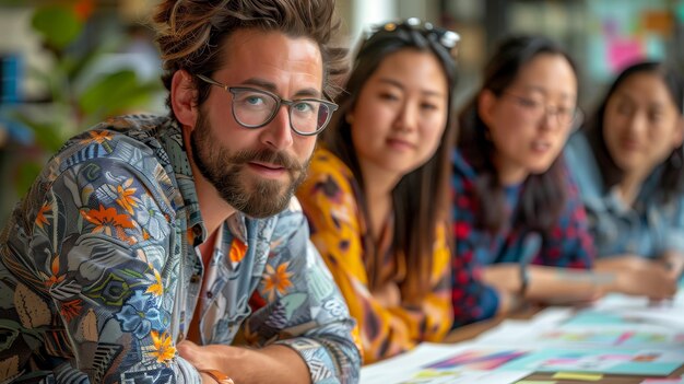 Photo embracing diversity diverse colleagues including lgbtq members collaborating on a project