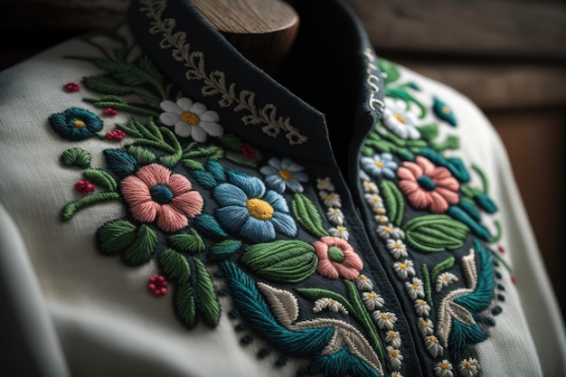 Embroidery Handmade vyshivanka shirt traditional ethnic ukrainian style AI generation