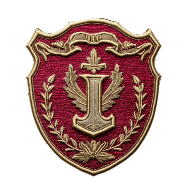 Embroidery shield badge