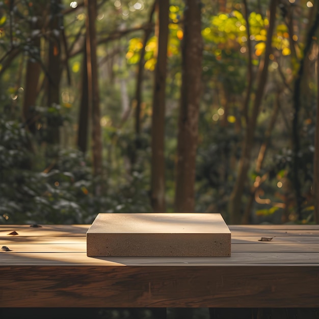 Emerald Canopy Podium Stone Stage in Woods