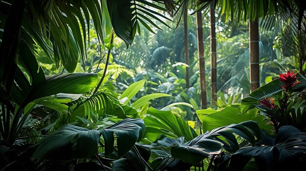 写真 エメラルド・カノピー 熱帯ジャングル 緑の森 背景
