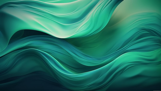 Emerald Color Silk 3D Render