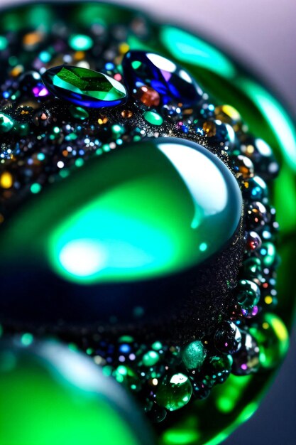 Emerald Crystal close-up macro-opname foto textuur achtergrond