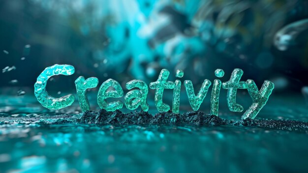 Emerald Crystal Creativity concept creative horizontal art poster