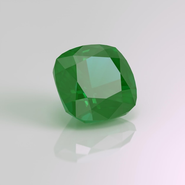 Emerald edelsteen kussen vierkant 3D render