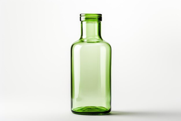 Emerald Elegance verlicht groene glazen fles op wit