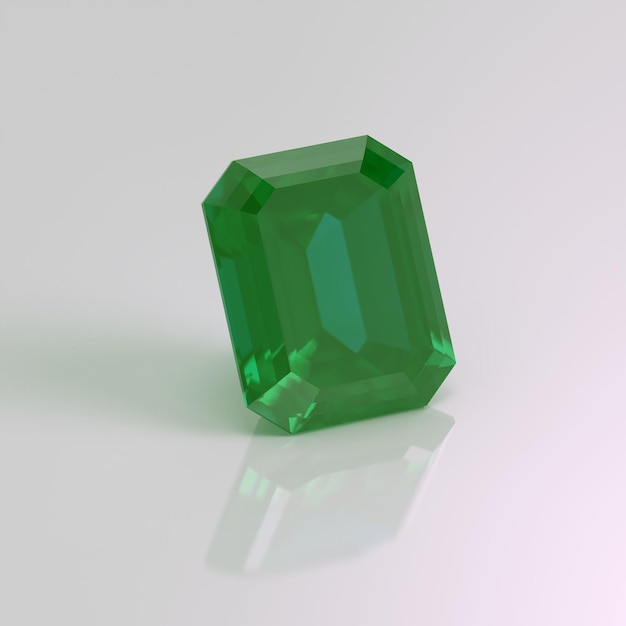 Emerald gemstone emerald 3D render