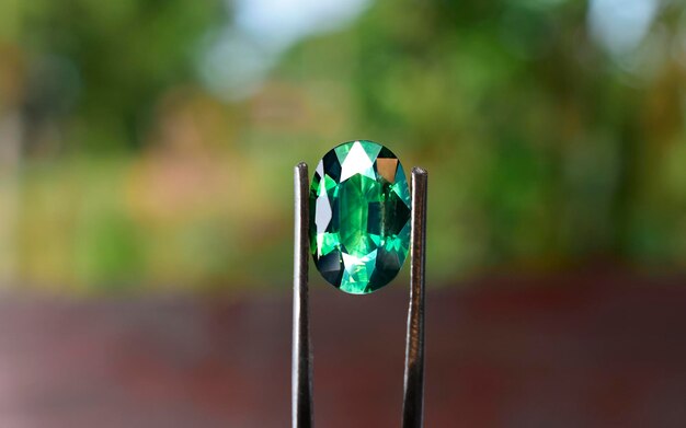 Emerald green on the glass floor and reflections