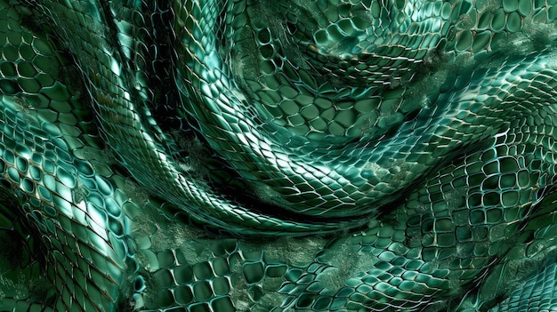 Emerald green textured scalelike surface ideal for backgrounds and abstract designs high quality image