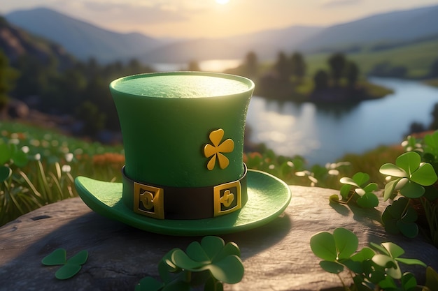 Photo emerald intrigue leprechaun hats jungle adventure wallpaper background