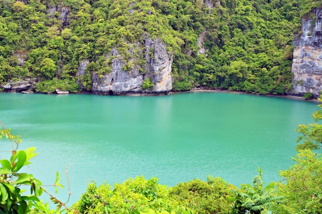 Emerald Laggon at Samui Island south of Thailand, Closeup