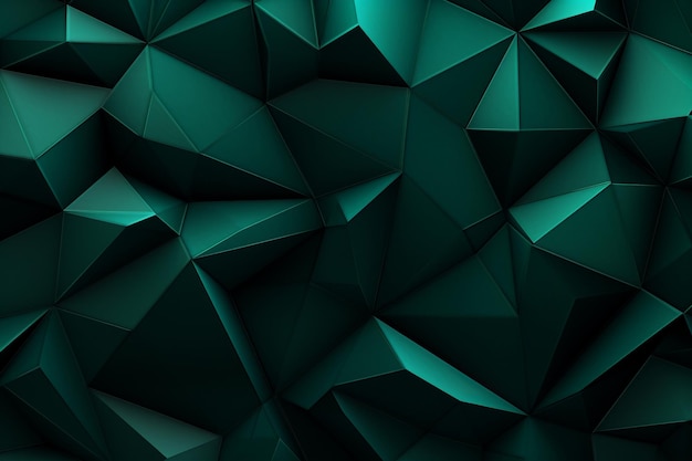 Emerald Serenity A Mesmerizing Geometric Journey in Shades of Black Dark Bottle Green Teal and J