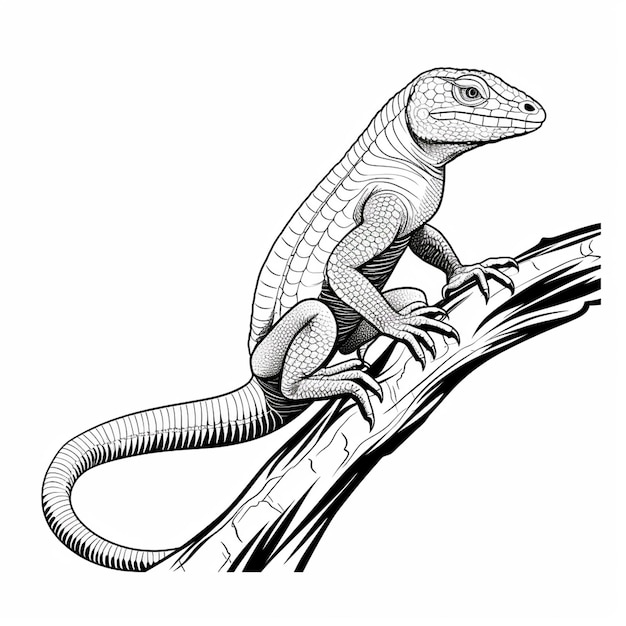 Photo emerald tree monitor cute designs hand drawn flat coloring book kawaii line art