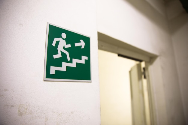 Photo emergency exit sign