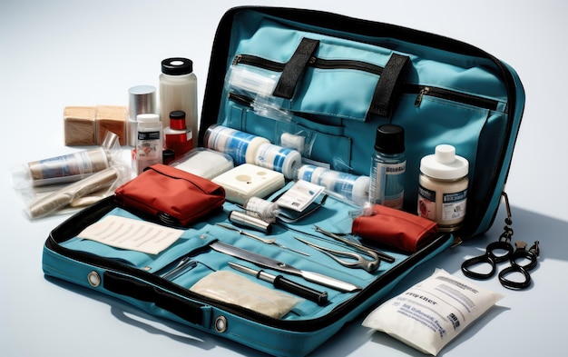 Emergency Kit Thoracotomy Essential Gear on White or PNG Transparent Background