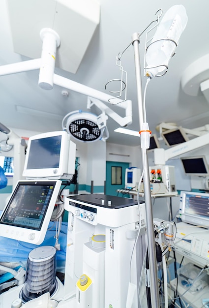 Emergency new technological hospital room Modern surgery equipment