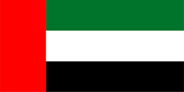 Photo emirati flag of united arab emirates