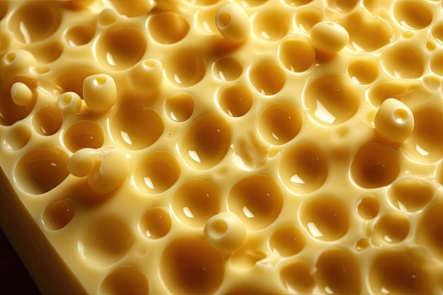 Emmental cheese s texture