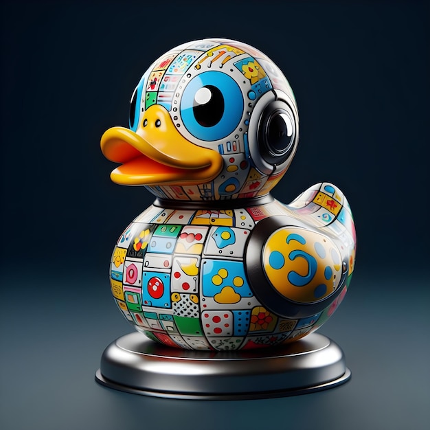 Emo rubber duck 3d render