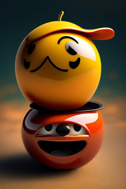 Emoji 3d render photo