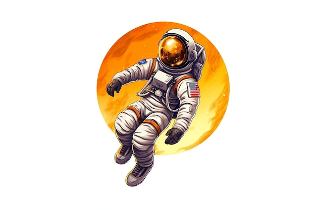 Emoji Astronaut Guy on transparent Background AI