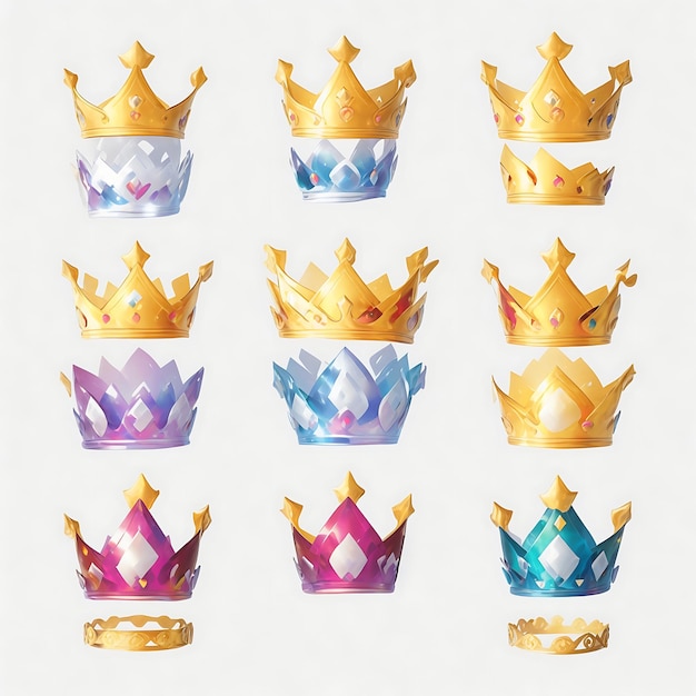 Emoji De Majesteit van de Kroon Symbool van een Dynastie in goud
