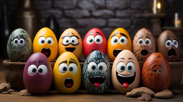 Emoji Easter Eggs Expressions