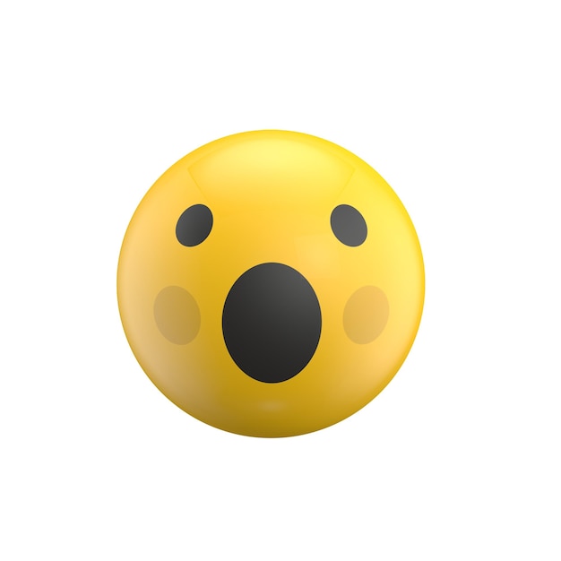 Лицо смайлика Emoji 3D Rendering