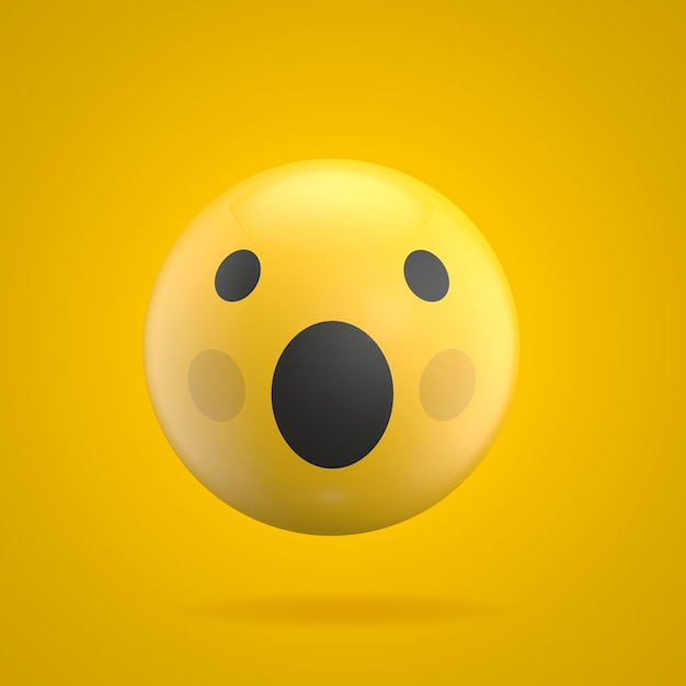 Лицо смайлика Emoji 3D Rendering