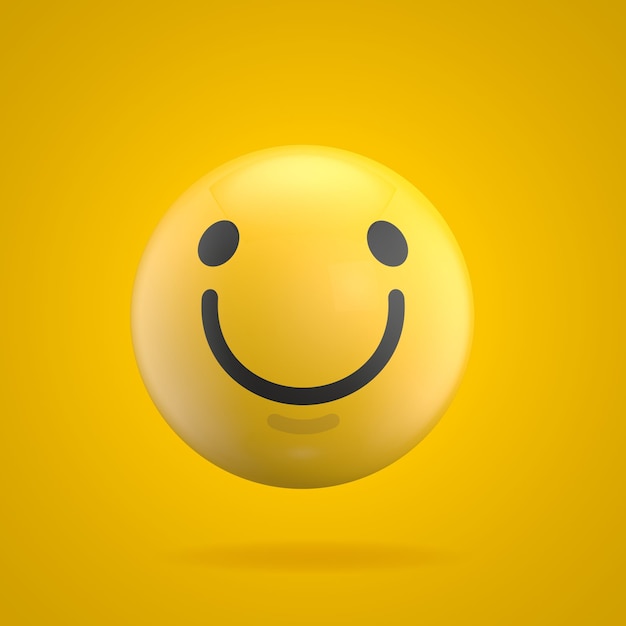 Emoji emoticon character face 3d rendering