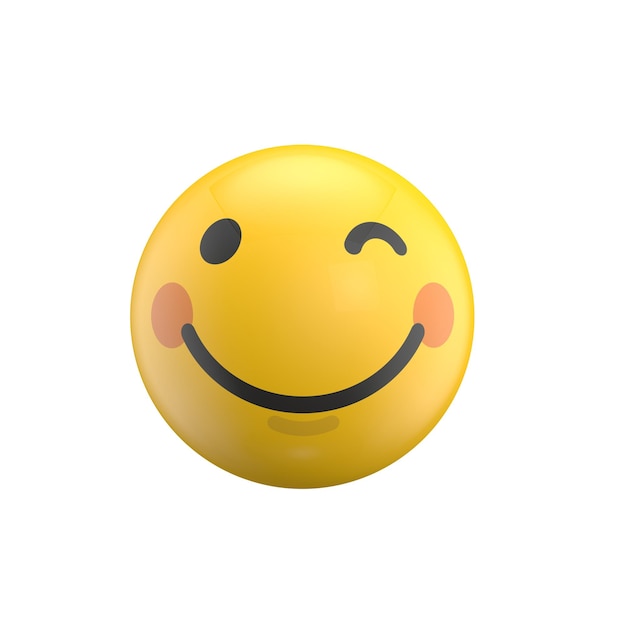 Foto emoji emoticon carattere faccia 3d rendering