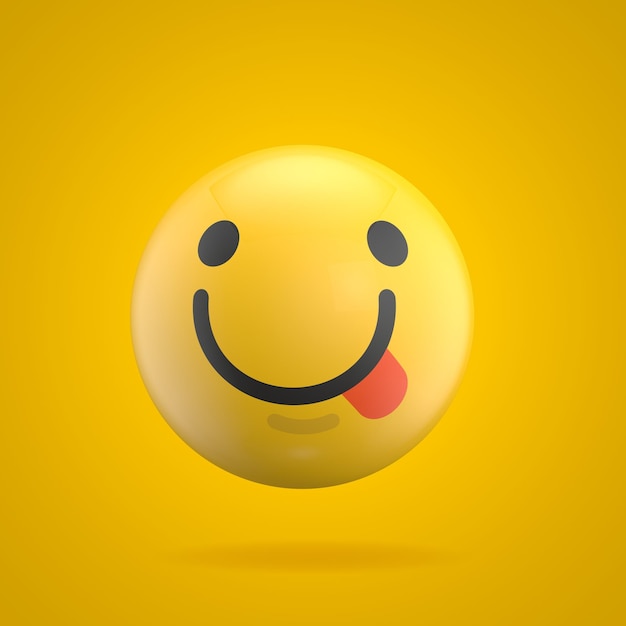 Emoji emoticon karakter gezicht 3D-rendering