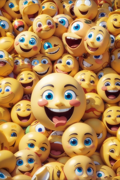emoji gezicht 2d vector stickers set