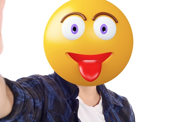 Emoji голову человек, занимающий себя.