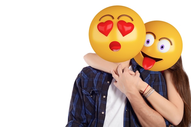 Emoji hoofdman en -vrouw. Mooi koppel.