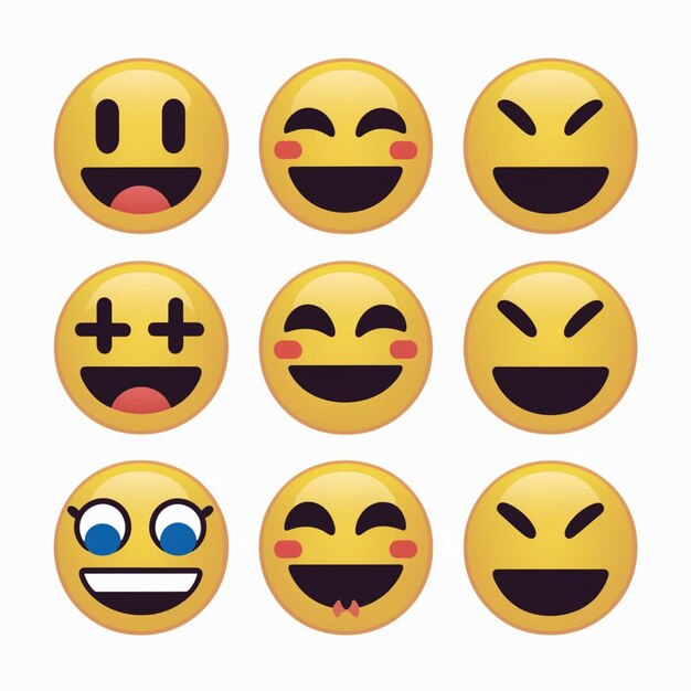 Foto emoji-illustratie op witte achtergrond