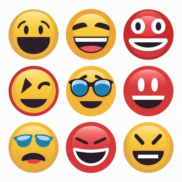 Emoji-illustratie op witte achtergrond