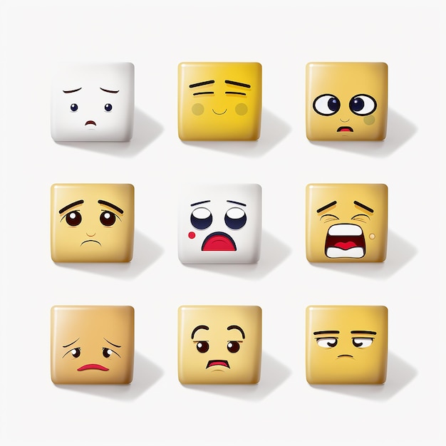 Photo emoji packagesmultiple various expressions