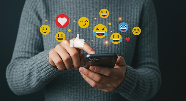 emoji reactions on smartphone