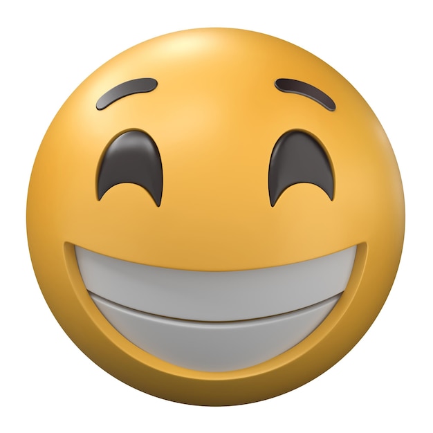 emoji smile 3d illustration isolated on a white background