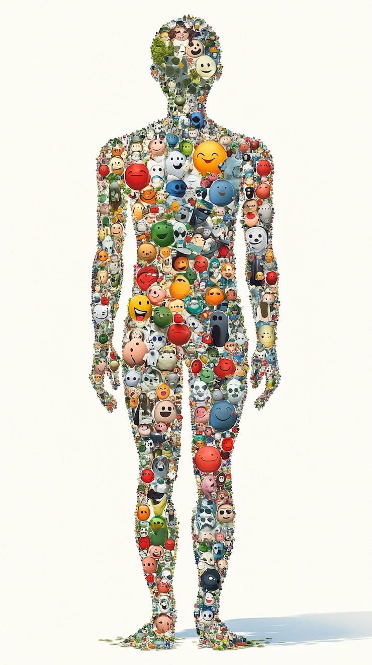 Foto emoji van het menselijk lichaam