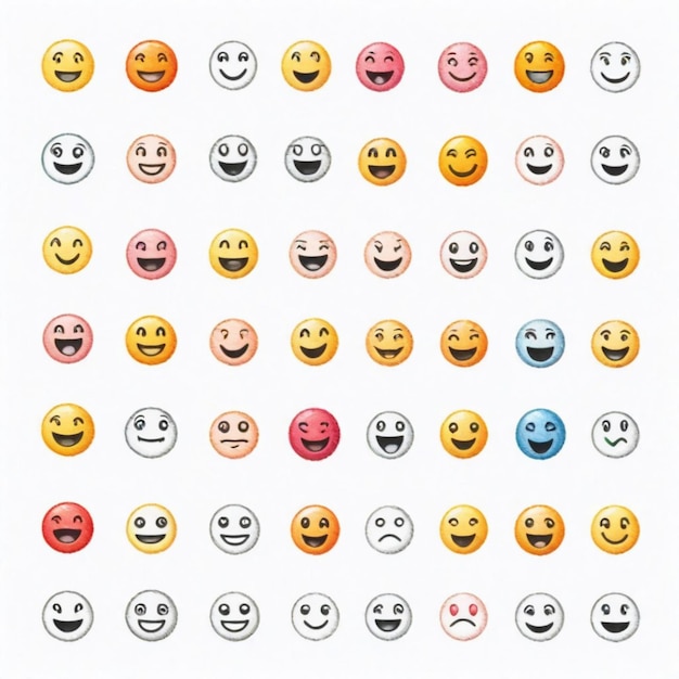 Foto emojis illustration on white background