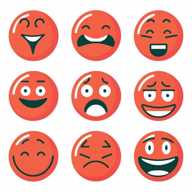 Фото emojis illustration on white background